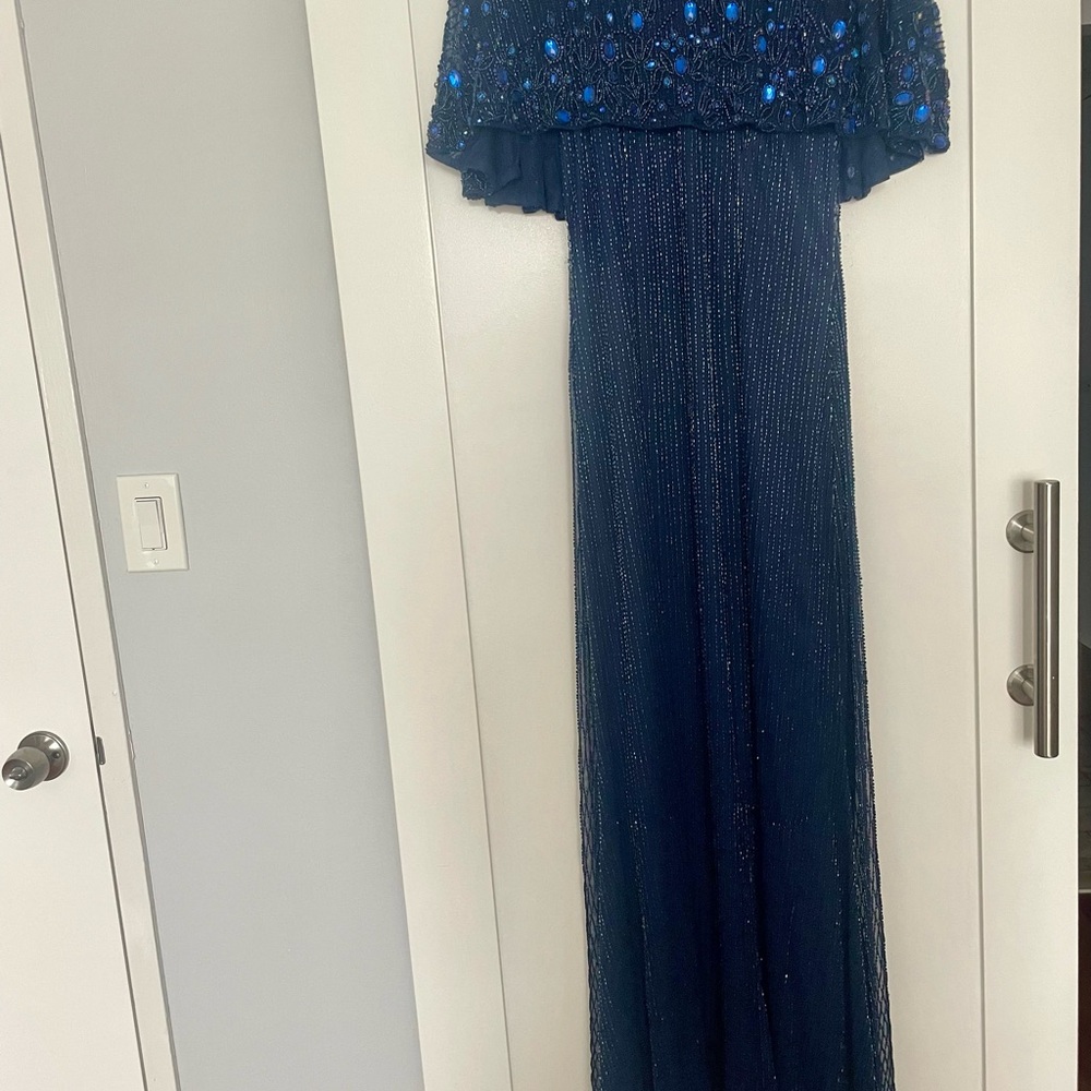 Mac Duggal Navy Evening Dress